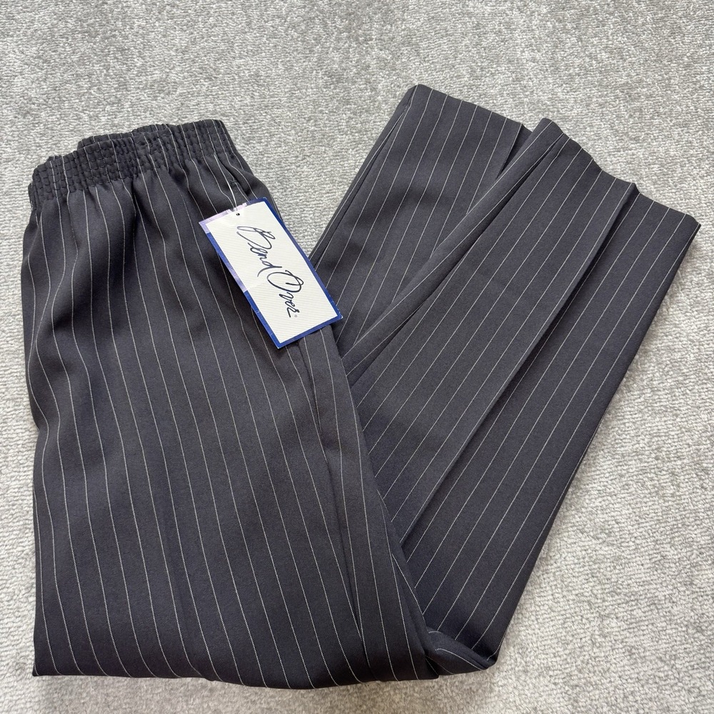 NOS Levi's Bend Over Womens Dress Pants 10P Gray Pin Stripe Straight Leg NWT